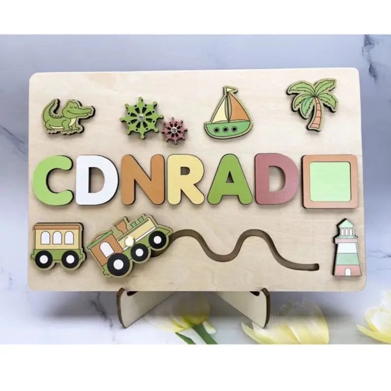 Personalised Montessori Wooden Puzzle
