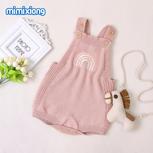 Rainbow Knit Romper