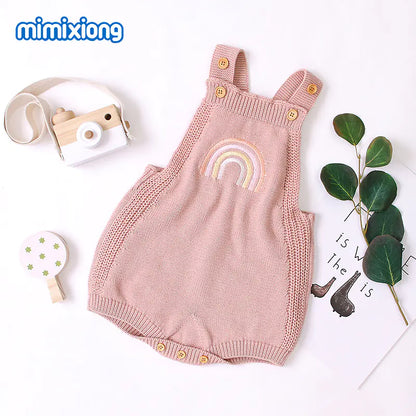 Rainbow Knit Romper