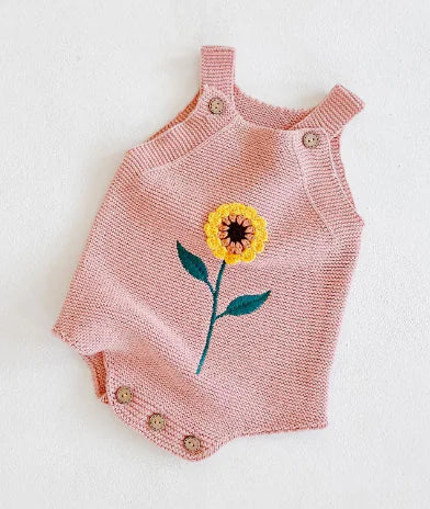 Flower Knitted Romper