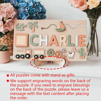 Personalised Montessori Wooden Puzzle