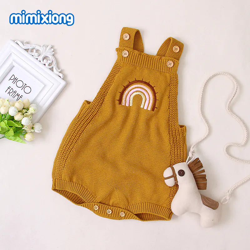 Rainbow Knit Romper